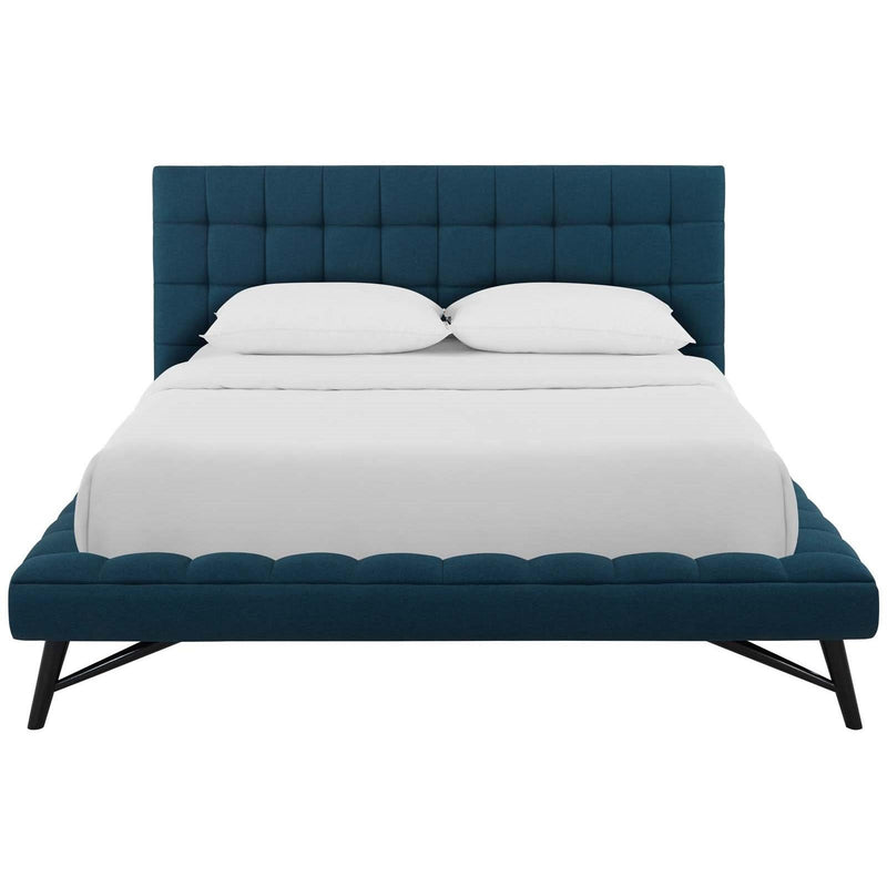 Modway Furniture Julia Queen Upholstered Platform Bed MOD-6007-BLU IMAGE 1