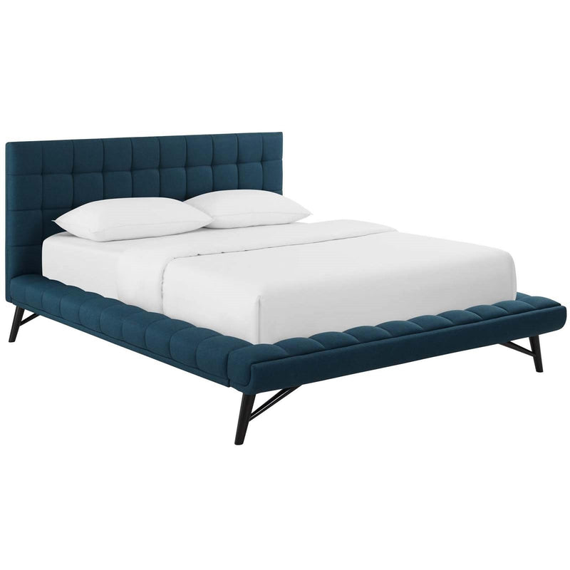 Modway Furniture Julia Queen Upholstered Platform Bed MOD-6007-BLU IMAGE 2