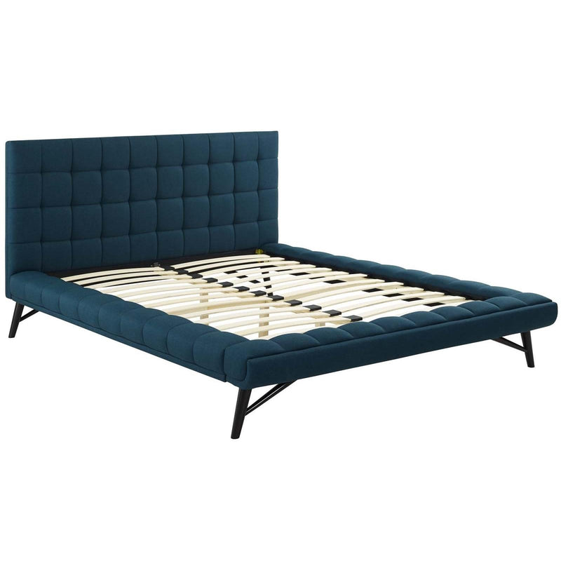 Modway Furniture Julia Queen Upholstered Platform Bed MOD-6007-BLU IMAGE 4