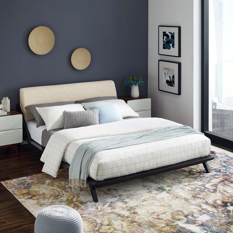Modway Furniture Luella Queen Upholstered Platform Bed MOD-6047-CAP-BEI IMAGE 5