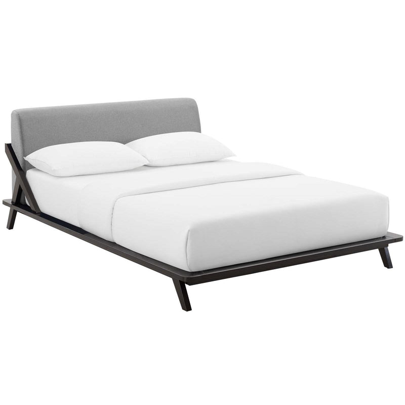 Modway Furniture Luella Queen Upholstered Platform Bed MOD-6047-CAP-LGR IMAGE 2