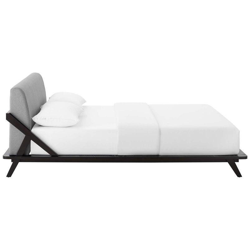 Modway Furniture Luella Queen Upholstered Platform Bed MOD-6047-CAP-LGR IMAGE 3