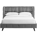 Modway Furniture Makenna Queen Upholstered Platform Bed MOD-6081-GRY IMAGE 1