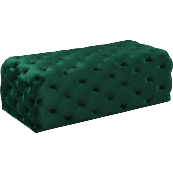 Meridian Casey Fabric Ottoman 121Green IMAGE 1