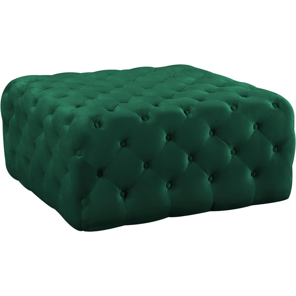 Meridian Ariel Fabric Ottoman 123Green IMAGE 1