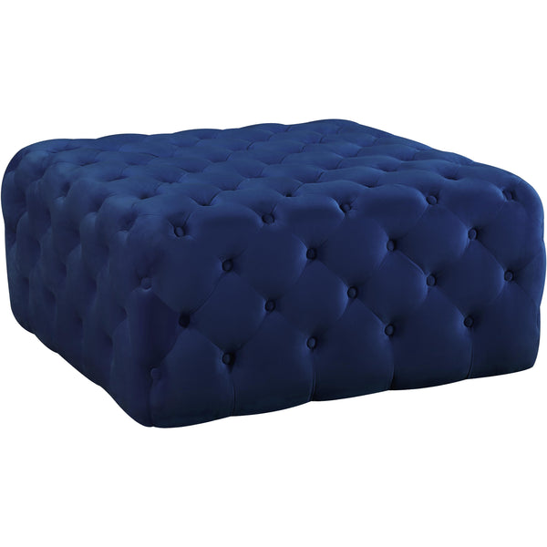 Meridian Ariel Fabric Ottoman 123Navy IMAGE 1