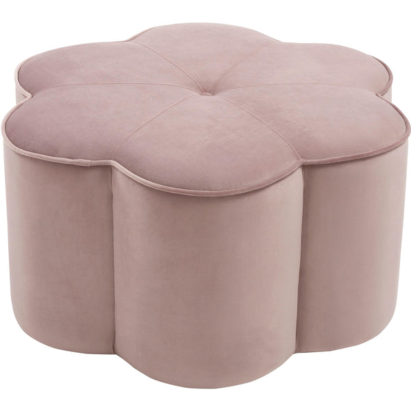 Meridian Daisy Fabric Ottoman 172Pink IMAGE 1