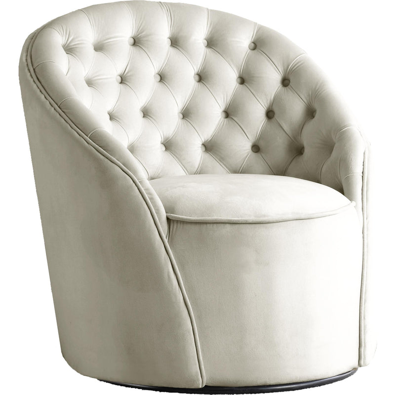 Meridian Alessio Stationary Fabric Accent Chair 501Cream IMAGE 1