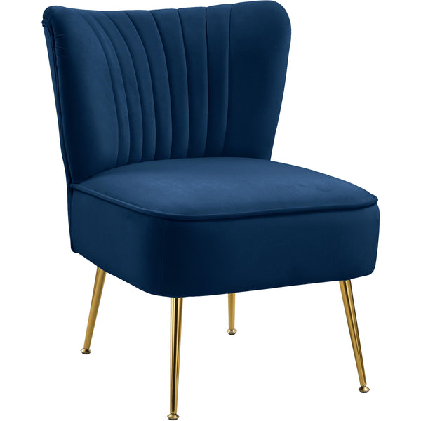 Meridian Tess Stationary Fabric Accent Chair 504Navy IMAGE 1