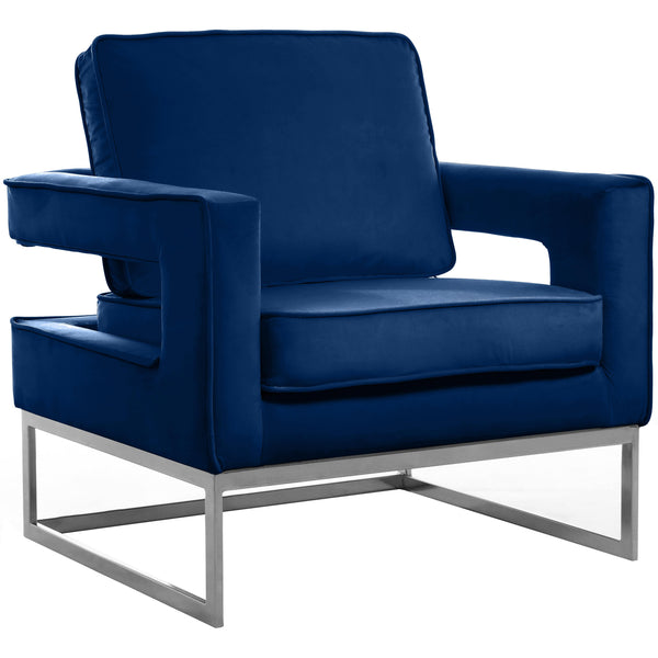 Meridian Noah Stationary Fabric Accent Chair 510Navy IMAGE 1