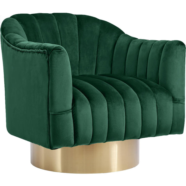 Meridian Farrah Swivel Fabric Accent Chair 520Green IMAGE 1