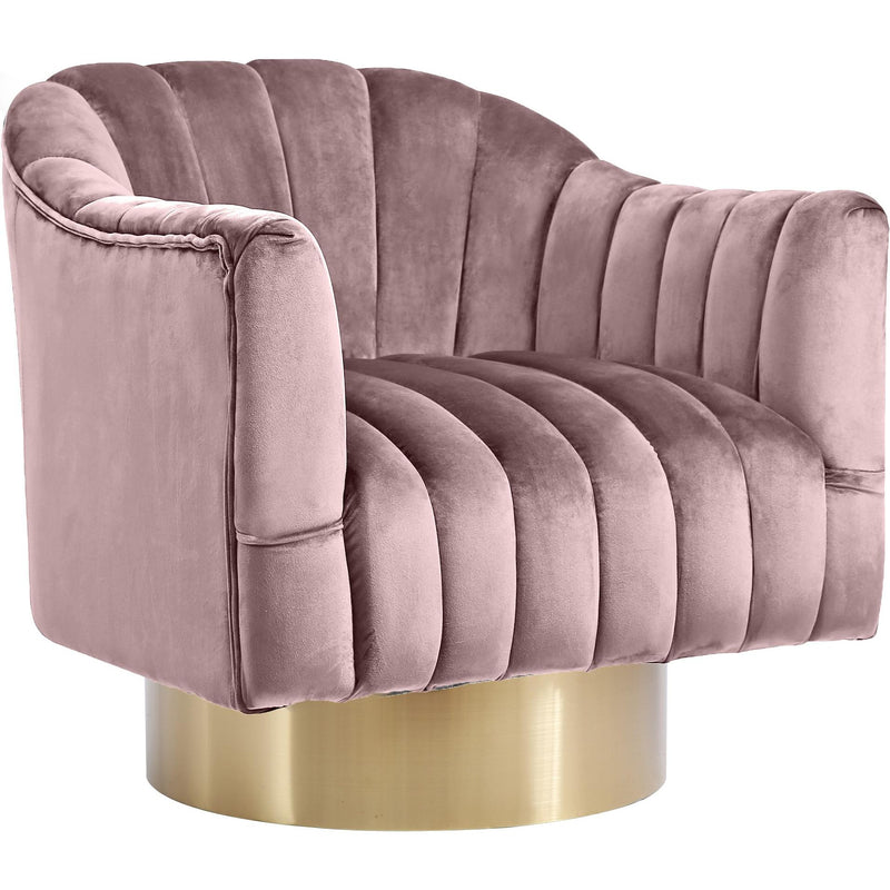 Meridian Farrah Swivel Fabric Accent Chair 520Pink IMAGE 1