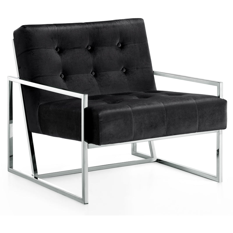 Meridian Alexis Stationary Fabric Accent Chair 522Black IMAGE 1