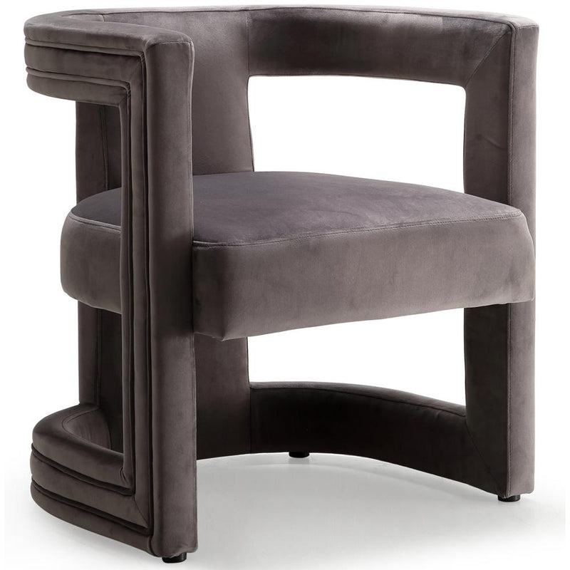 Meridian Blair Stationary Fabric Accent Chair 530Grey IMAGE 1