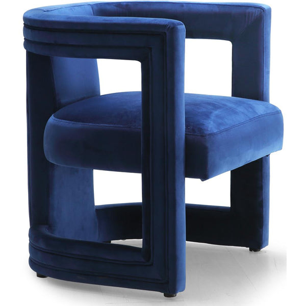 Meridian Blair Stationary Fabric Accent Chair 530Navy IMAGE 1