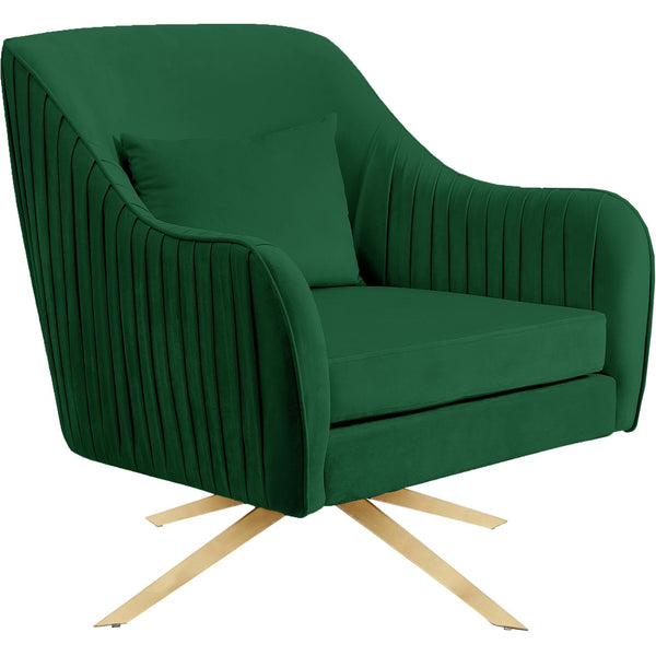 Meridian Paloma Swivel Fabric Accent Chair 585Green IMAGE 1