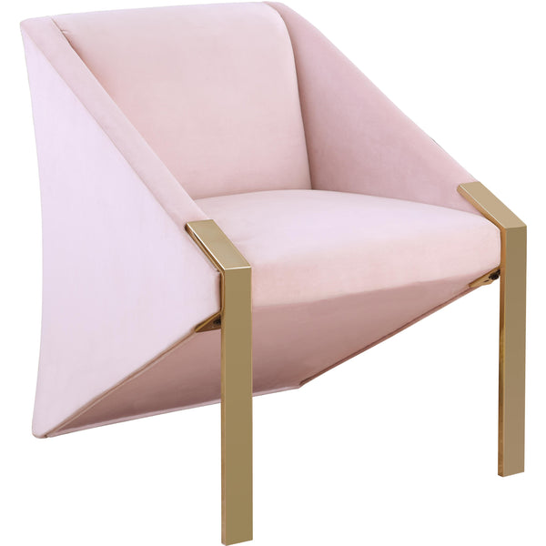 Meridian Rivet Stationary Fabric Accent Chair 593Pink IMAGE 1