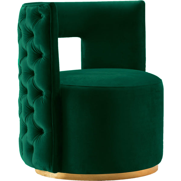 Meridian Theo Swivel Fabric Accent Chair 594Green IMAGE 1
