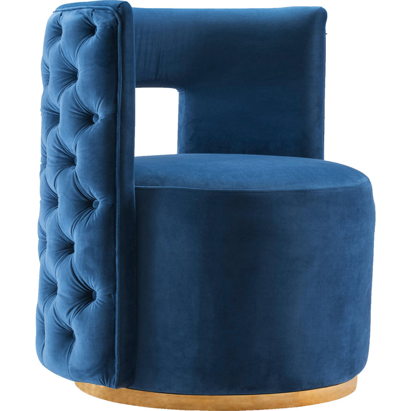 Meridian Theo Swivel Fabric Accent Chair 594Navy IMAGE 1