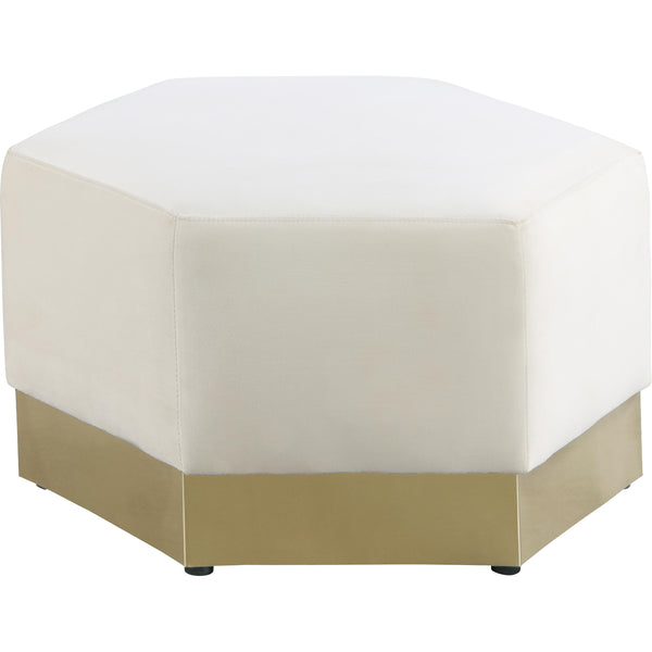 Meridian Marquis Fabric Ottoman 600Cream-Ott IMAGE 1