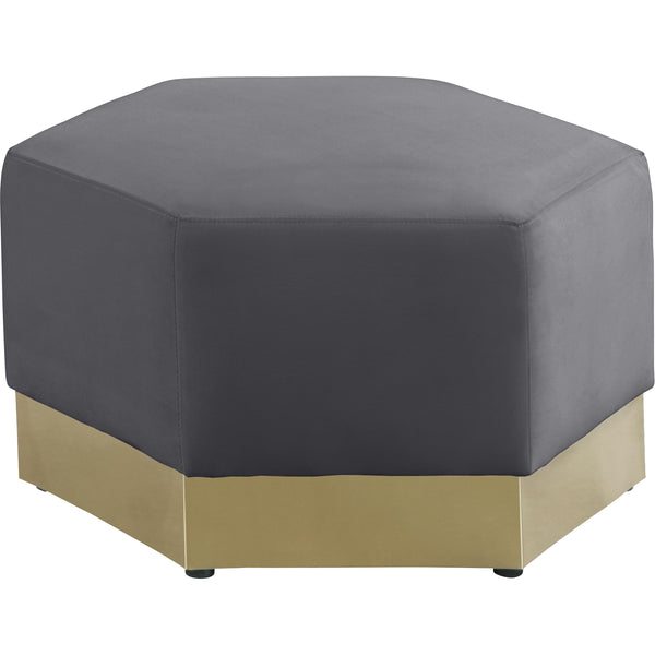 Meridian Marquis Fabric Ottoman 600Grey-Ott IMAGE 1