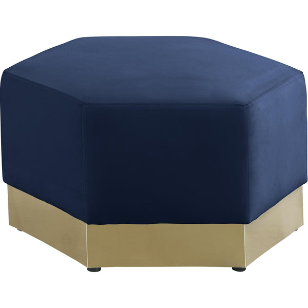 Meridian Marquis Fabric Ottoman 600Navy-Ott IMAGE 1