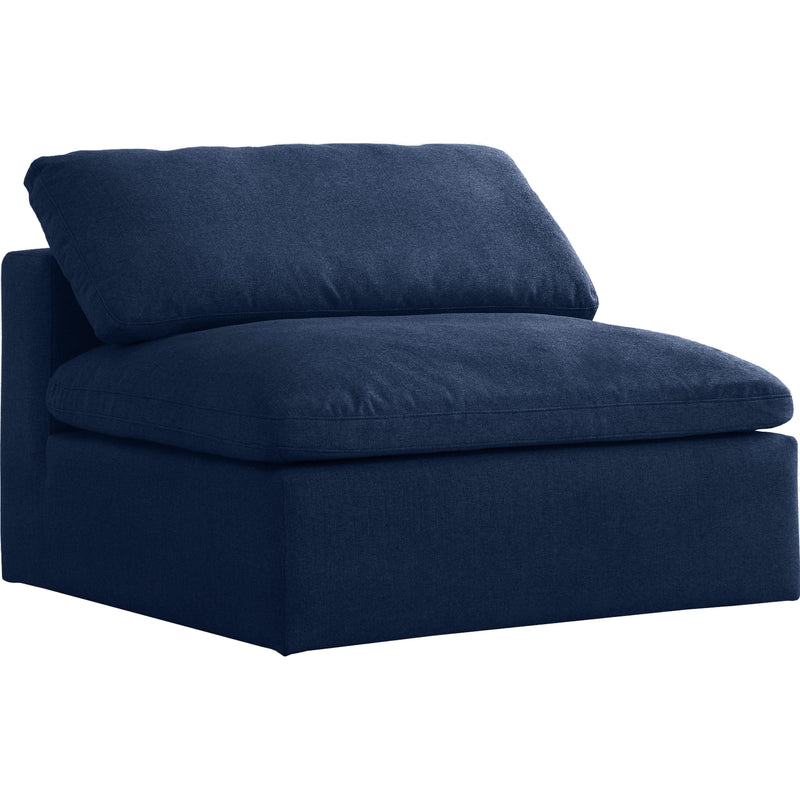 Meridian Serene Stationary Fabric Chair 601Navy-Armless IMAGE 1