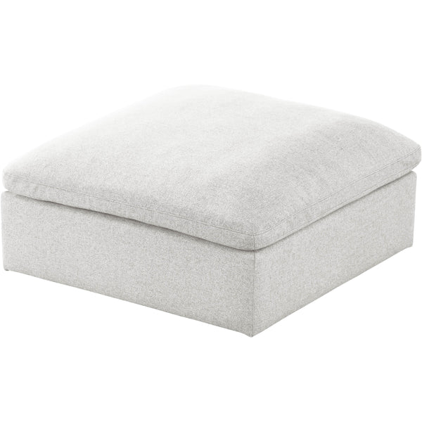 Meridian Serene Fabric Ottoman 601Cream-Ott IMAGE 1
