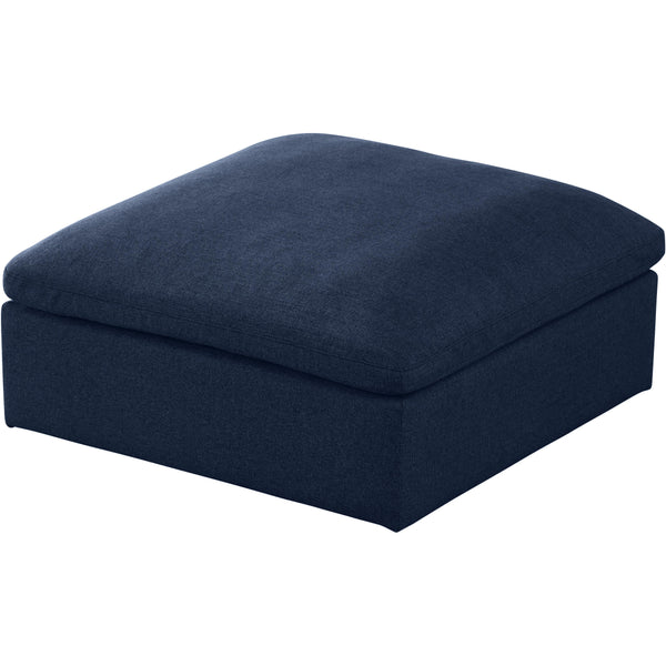 Meridian Serene Fabric Ottoman 601Navy-Ott IMAGE 1