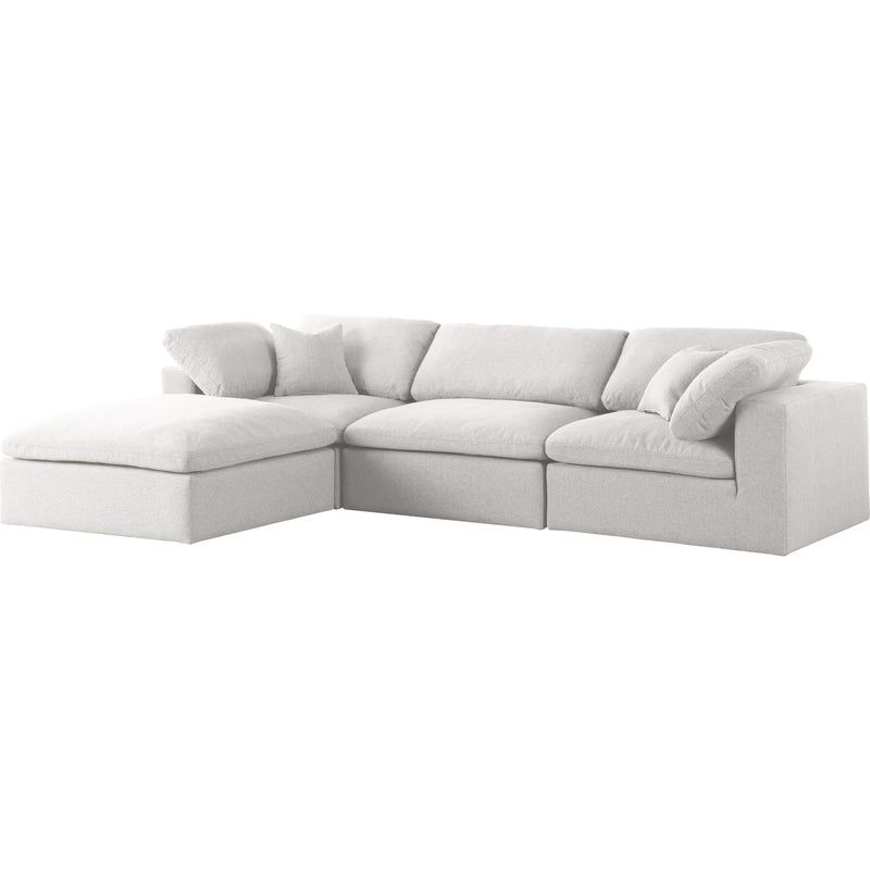 Meridian Serene Fabric 4 pc Sectional 601Cream-Sec4A IMAGE 1