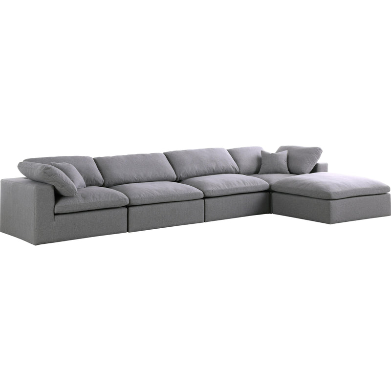 Meridian Serene Fabric 5 pc Sectional 601Grey-Sec5A IMAGE 1