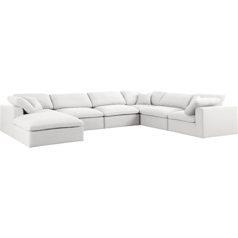 Meridian Serene Fabric 7 pc Sectional 601Cream-Sec7A IMAGE 1