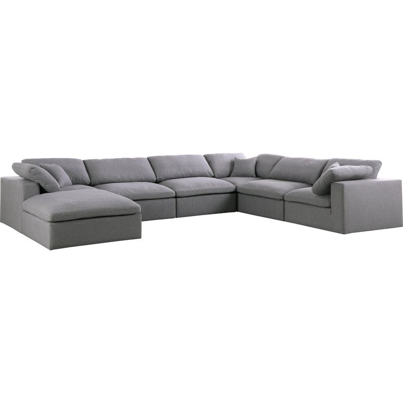 Meridian Serene Fabric 7 pc Sectional 601Grey-Sec7A IMAGE 1