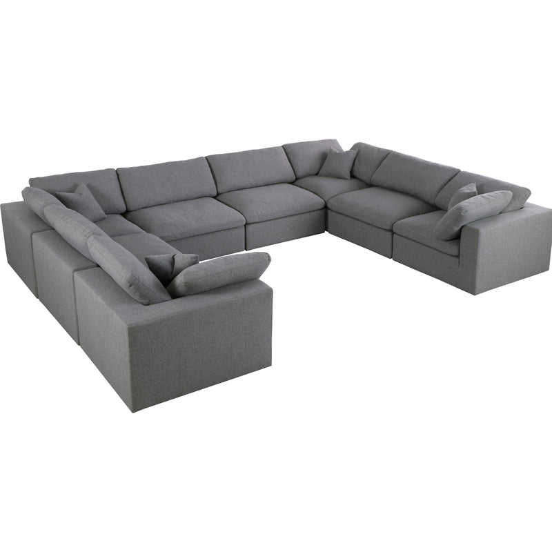 Meridian Serene Fabric 8 pc Sectional 601Grey-Sec8A IMAGE 1