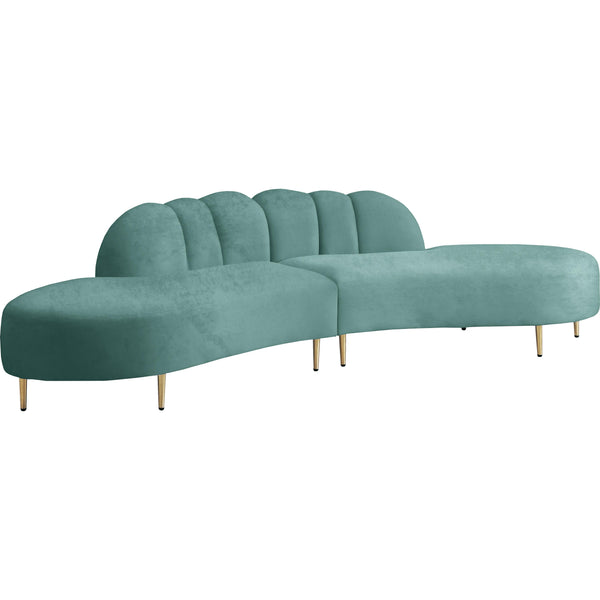 Meridian Divine Fabric 2 pc Sectional 618Mint-Sectional IMAGE 1