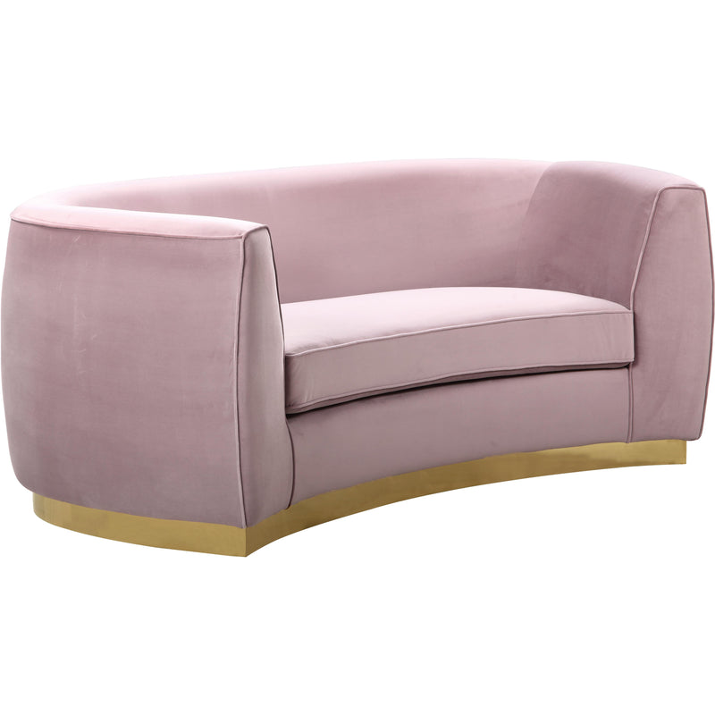 Meridian Julian Stationary Fabric Loveseat 620Pink-L IMAGE 1