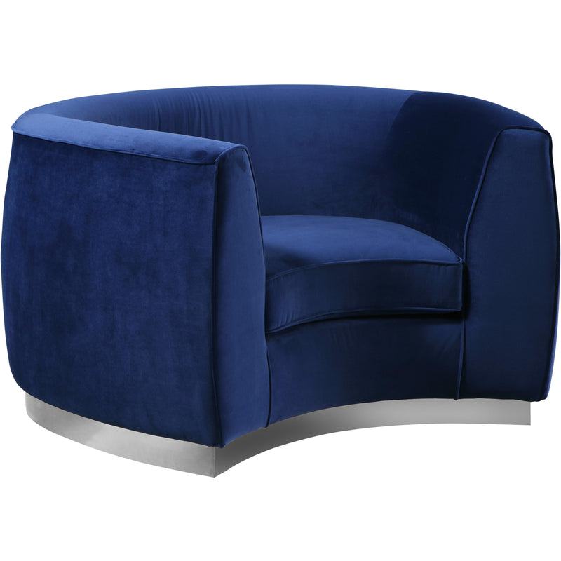 Meridian Julian Stationary Fabric Chair 621Navy-C IMAGE 1