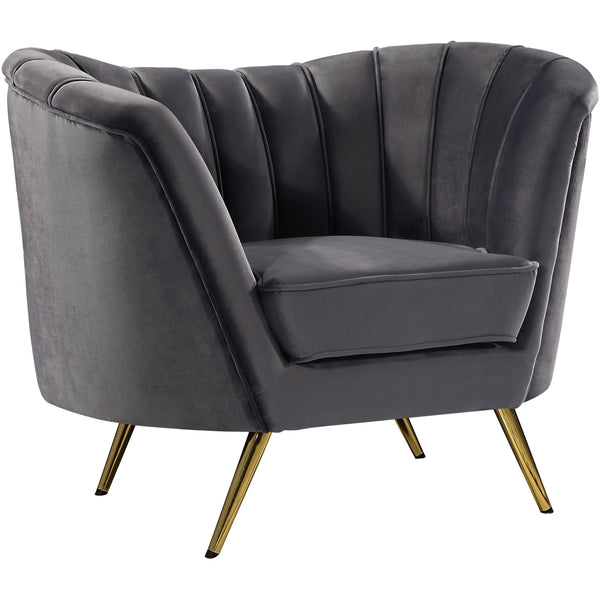 Meridian Margo Stationary Fabric Chair 622Grey-C IMAGE 1