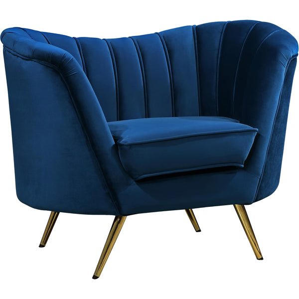 Meridian Margo Stationary Fabric Chair 622Navy-C IMAGE 1