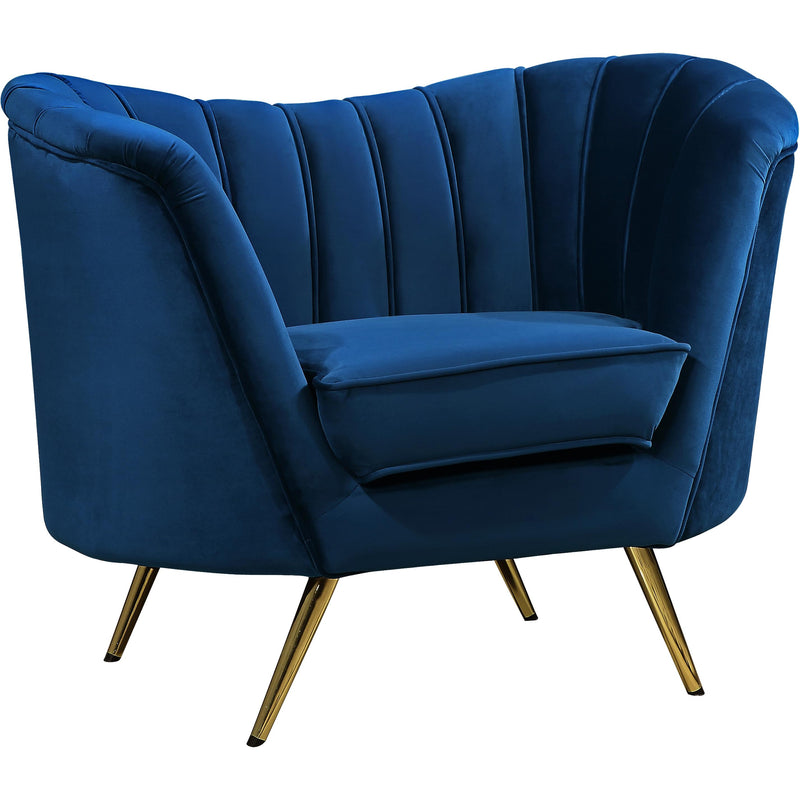 Meridian Margo Stationary Fabric Chair 622Navy-C IMAGE 1