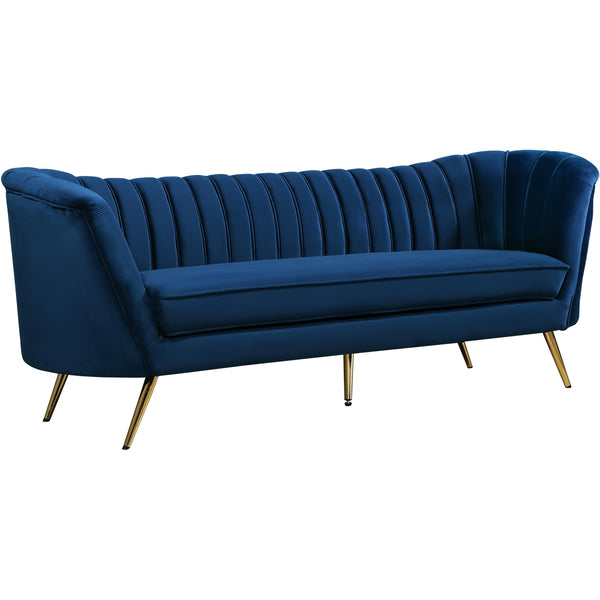 Meridian Margo Stationary Fabric Sofa 622Navy-S IMAGE 1