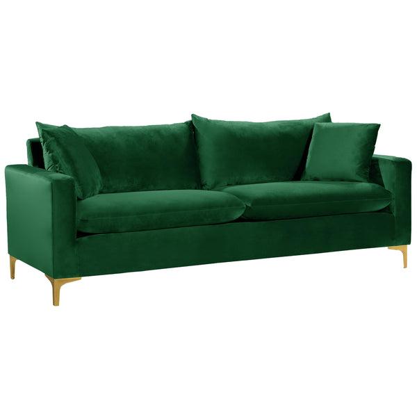 Meridian Naomi Stationary Fabric Sofa 633Green-S IMAGE 1