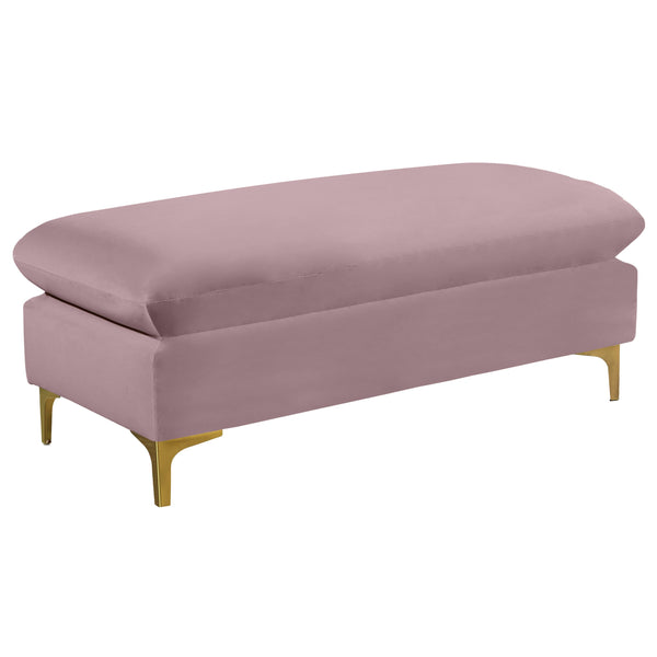 Meridian Naomi Fabric Ottoman 636Pink-Ott IMAGE 1