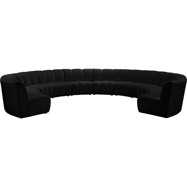 Meridian Infinity Fabric 10 pc Sectional 638Black-10PC IMAGE 1