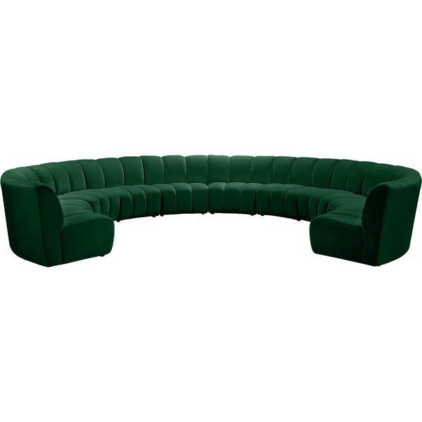 Meridian Infinity Fabric 10 pc Sectional 638Green-10PC IMAGE 1