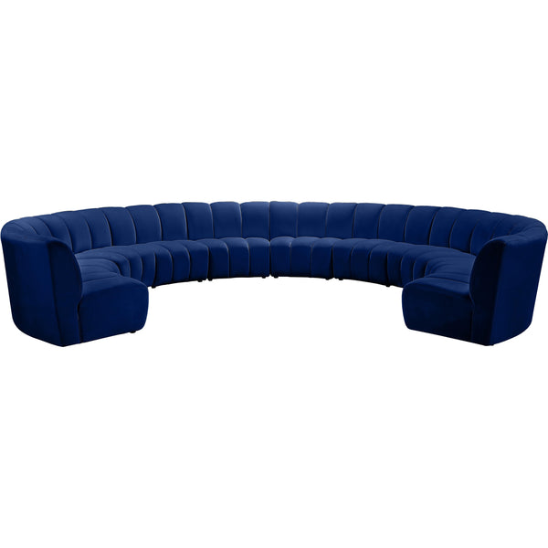Meridian Infinity Fabric 10 pc Sectional 638Navy-10PC IMAGE 1