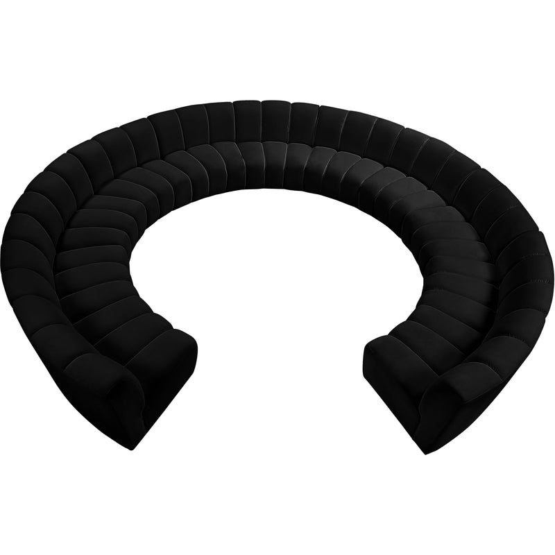 Meridian Infinity Fabric 11 pc Sectional 638Black-11PC IMAGE 1