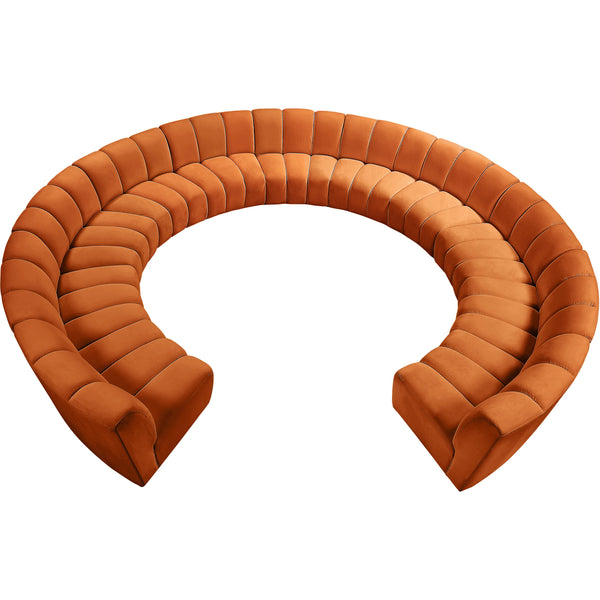 Meridian Infinity Fabric 11 pc Sectional 638Cognac-11PC IMAGE 1