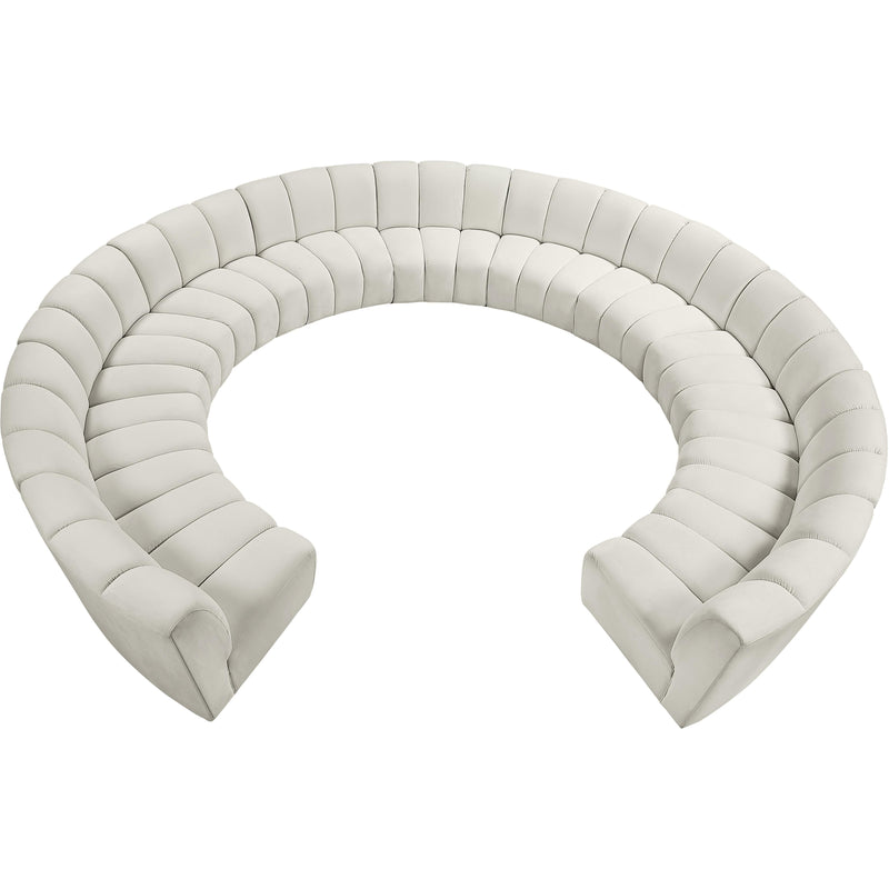 Meridian Infinity Fabric 11 pc Sectional 638Cream-11PC IMAGE 1