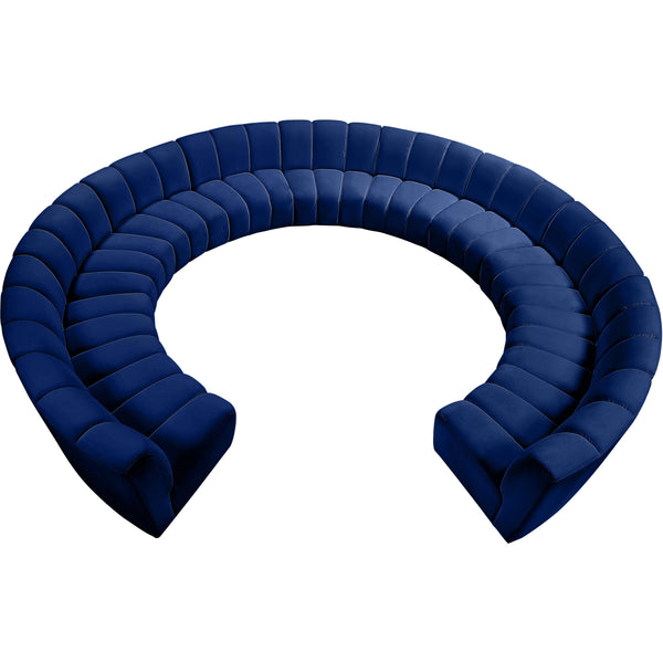 Meridian Infinity Fabric 11 pc Sectional 638Navy-11PC IMAGE 1